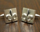 Fleur De Lis II Cuff Links, Sterling Silver