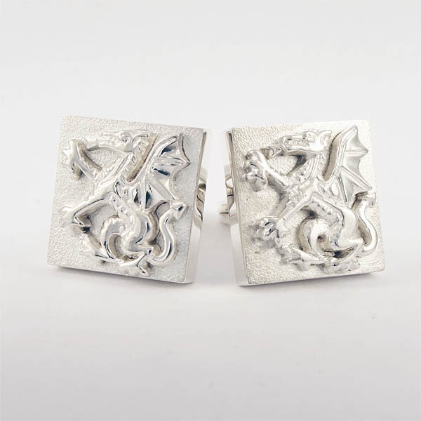 Dragon II Cufflinks, Sterling Silver