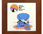 Pie Chart for The Day in the Life of a Lazy Dog Framed Ceramic Tile by Kristen Stein