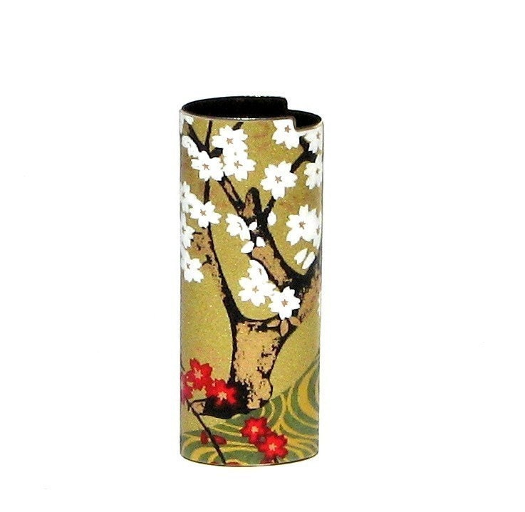 Japanese chiyogami lighter cover - golden glamour