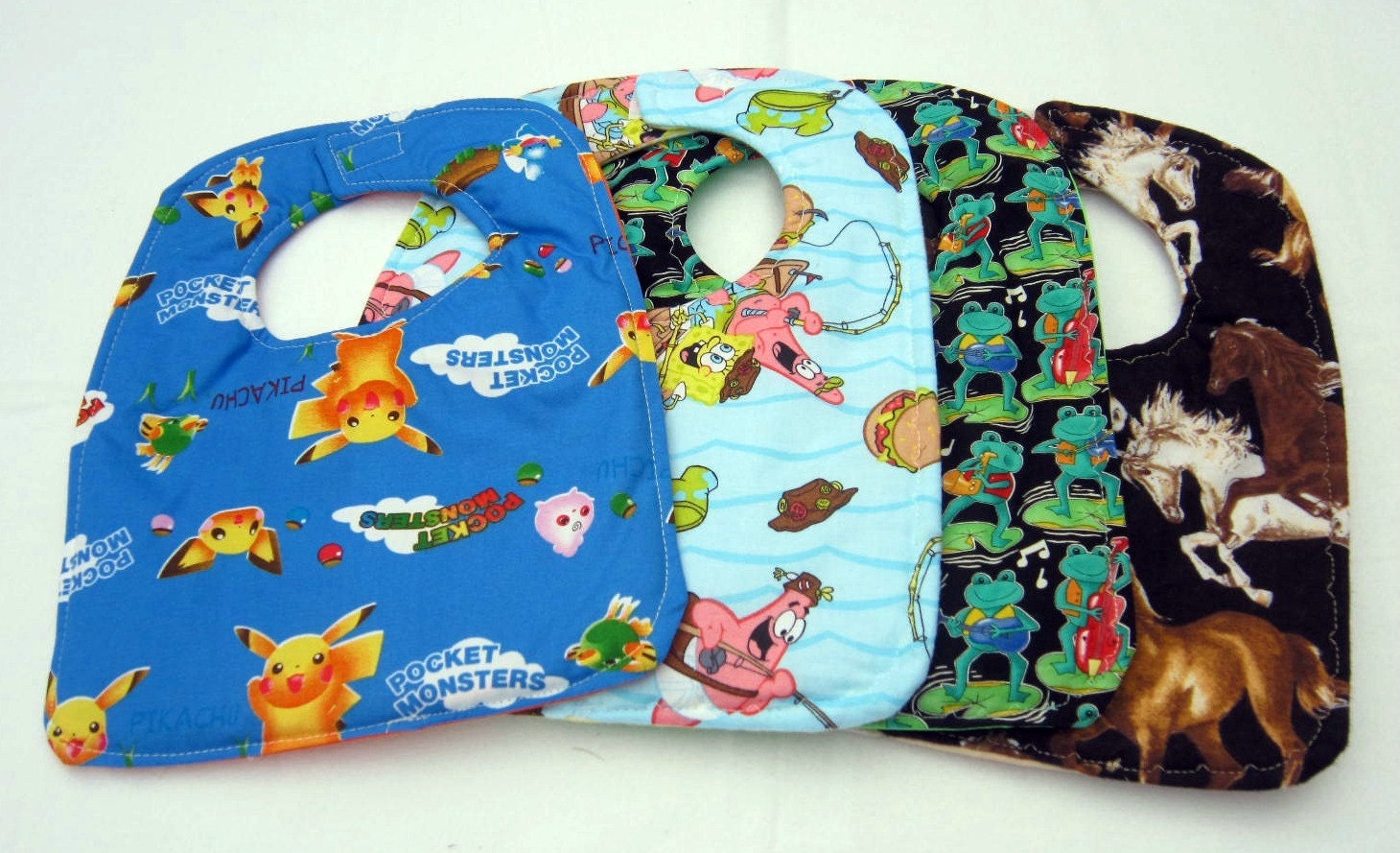 4 Baby Bibs, Custom Order, Your Choice, Toddler Bib