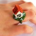 house - crocheted ring
