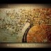 ORIGINAL Large Abstract Copper Tree Painting Impasto Landscape Thick Textured Modern Palette Knife fine art by Susanna Ready to Hang 36x24