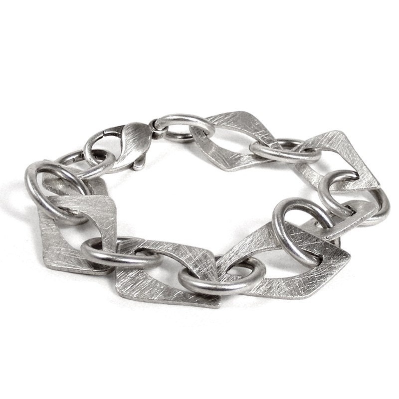 Sterling Silver Organic Link Bracelet - Intuition