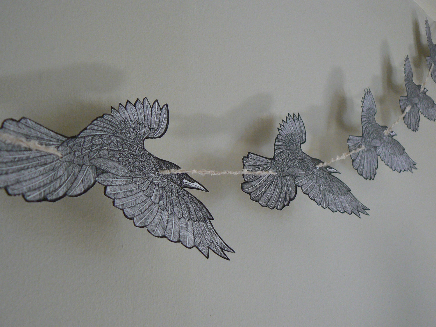 A Murder of Crows - DIY Crow Garland for Samhain / Halloween