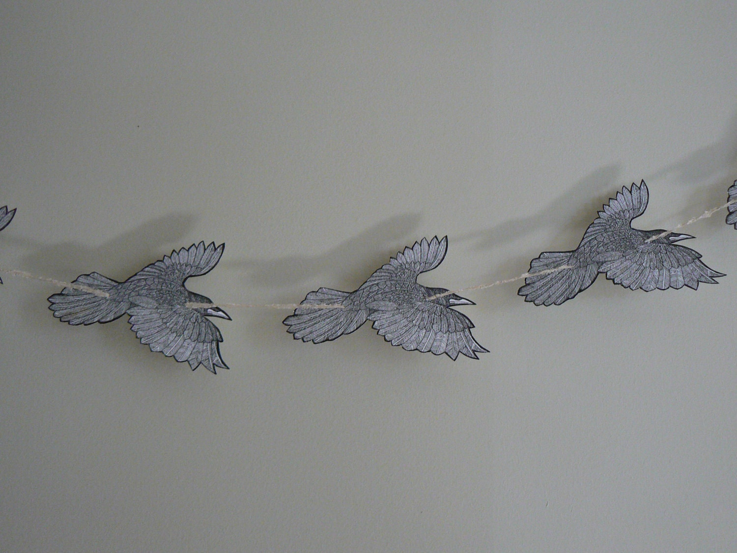 A Murder of Crows - DIY Crow Garland for Samhain / Halloween