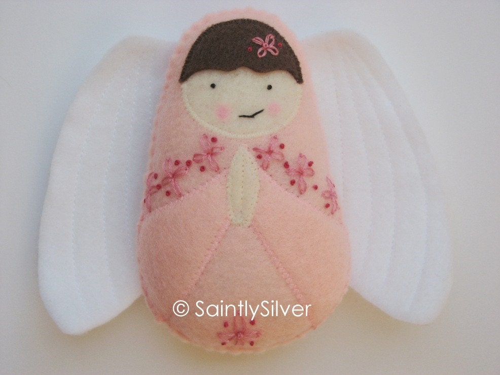 Girl Guardian Angel Felt Softie