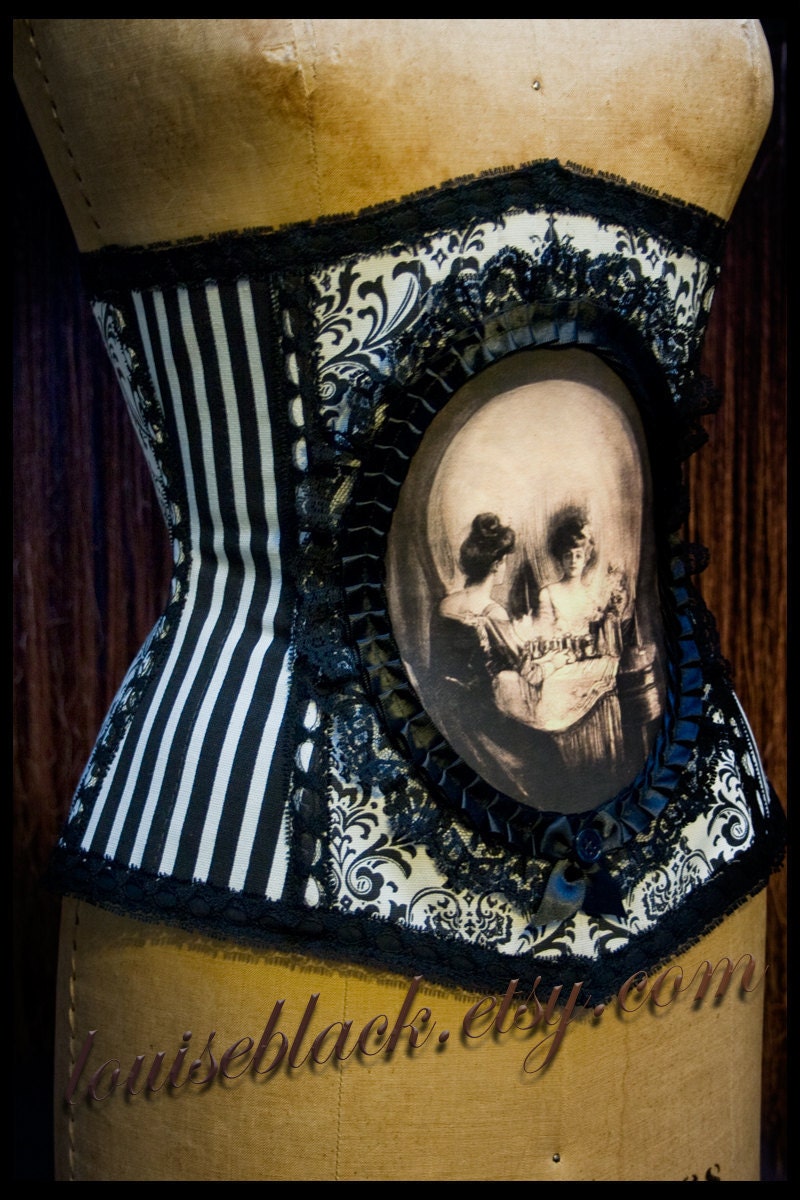 All is Vanity Victorian Cameo Corset by Louise Black CUSTOM made to your measurements