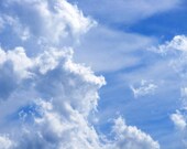 Crash - 8x10 Nature Photograph - Clouds in Blue Sky