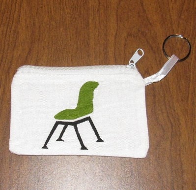 Green Chair Canvas ID/Change Purse