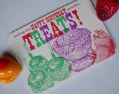 letterpress TREATS birthday