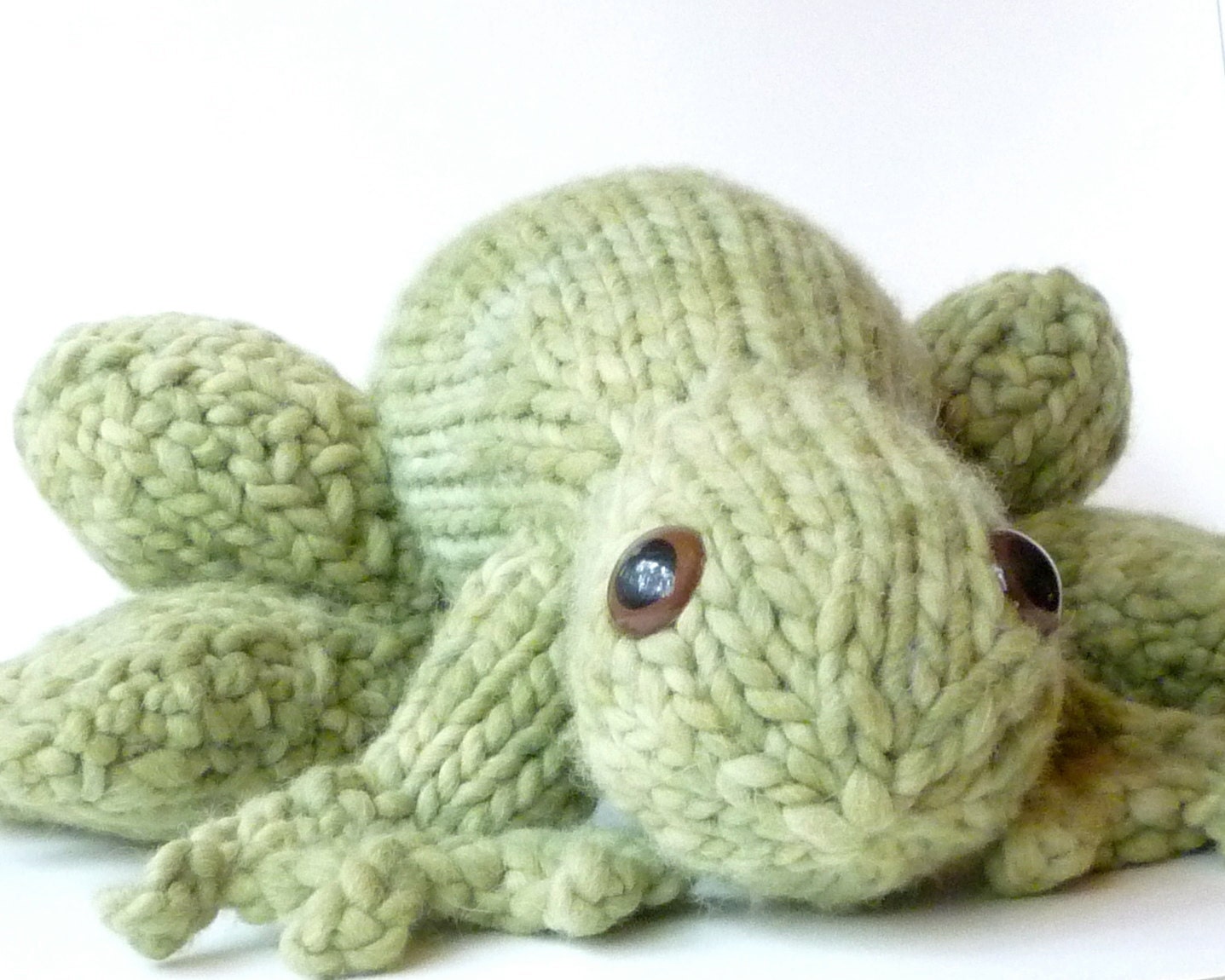 HOLIDAY SALE - Giant hand knitted Frog Prince
