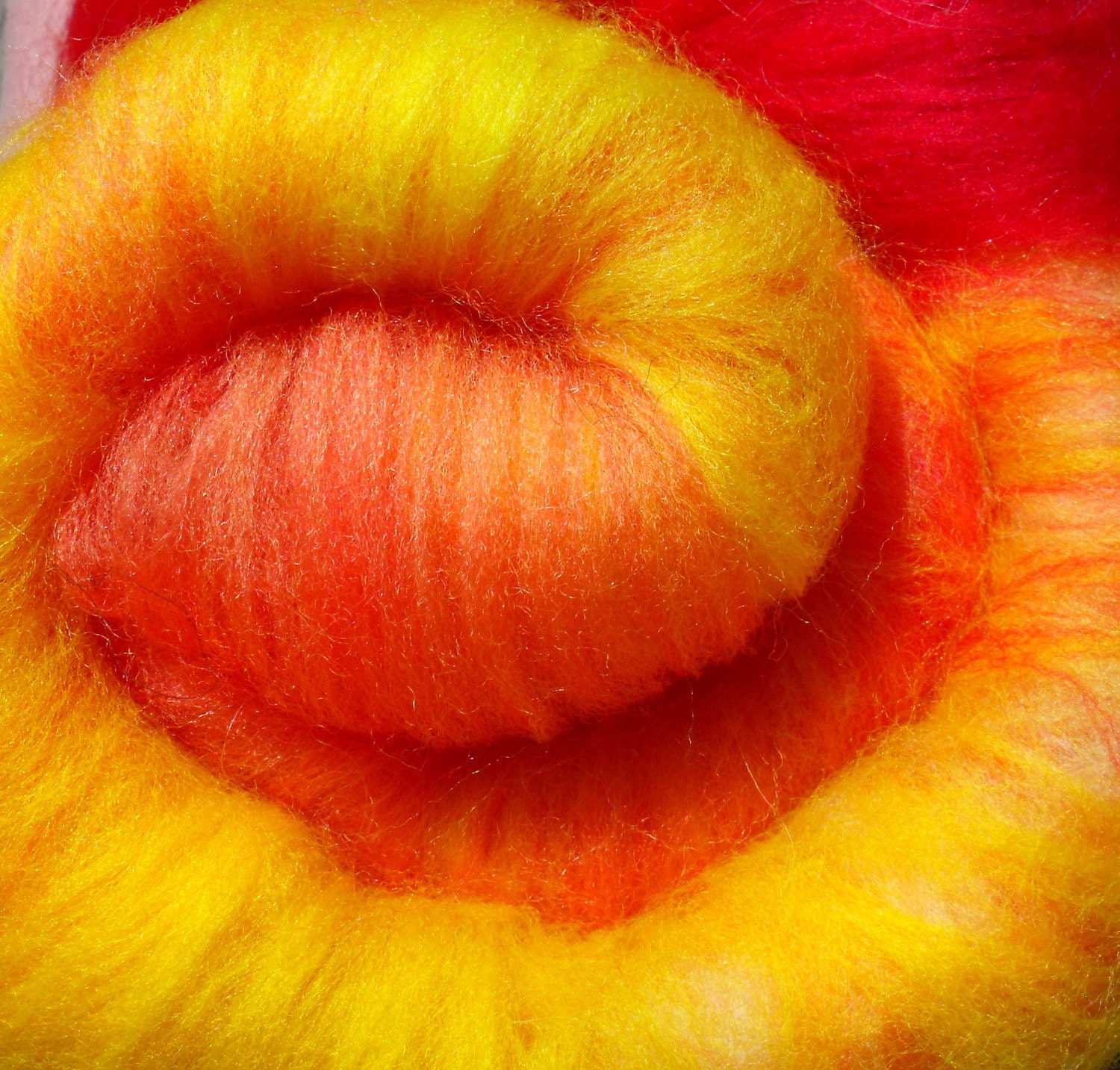 100% Merino Carded Batt in "Tobago Sunset" 100g