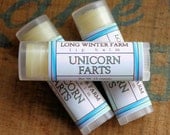 Unicorn Farts Lip Balm - One Tube Beeswax Shea Cocoa Butter Jojoba