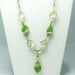 Swirls - Necklace (Green, White, Clear Glass)