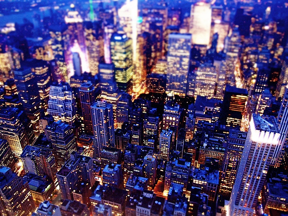Purple Night - Empire State - New York City View - 8x10 Photo