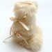 Champagne Ivory Faux Fur Baby Boots Faux Sheepskin Mukluks. Perfect for Winter Weddings, Christening, Baptism