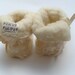 Champagne Ivory Faux Fur Baby Boots Faux Sheepskin Mukluks. Perfect for Winter Weddings, Christening, Baptism