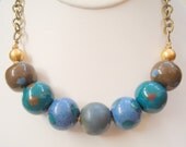 African Handmade Kazuri  Bead Necklace