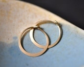 ULTRA MINI 1/2 inch solid 14K gold  hoop earrings -- just around the lobe.perfect for sensitive piercings and children