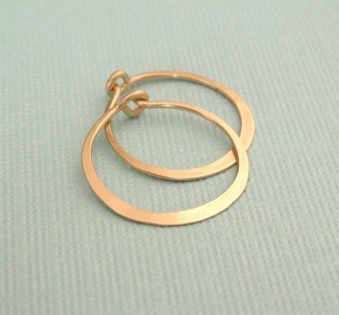 SMALL 14K gold filled hoop earrings