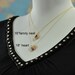 custom mothers family birthstone necklace Open Heart (small) sterling silver - 4 stones