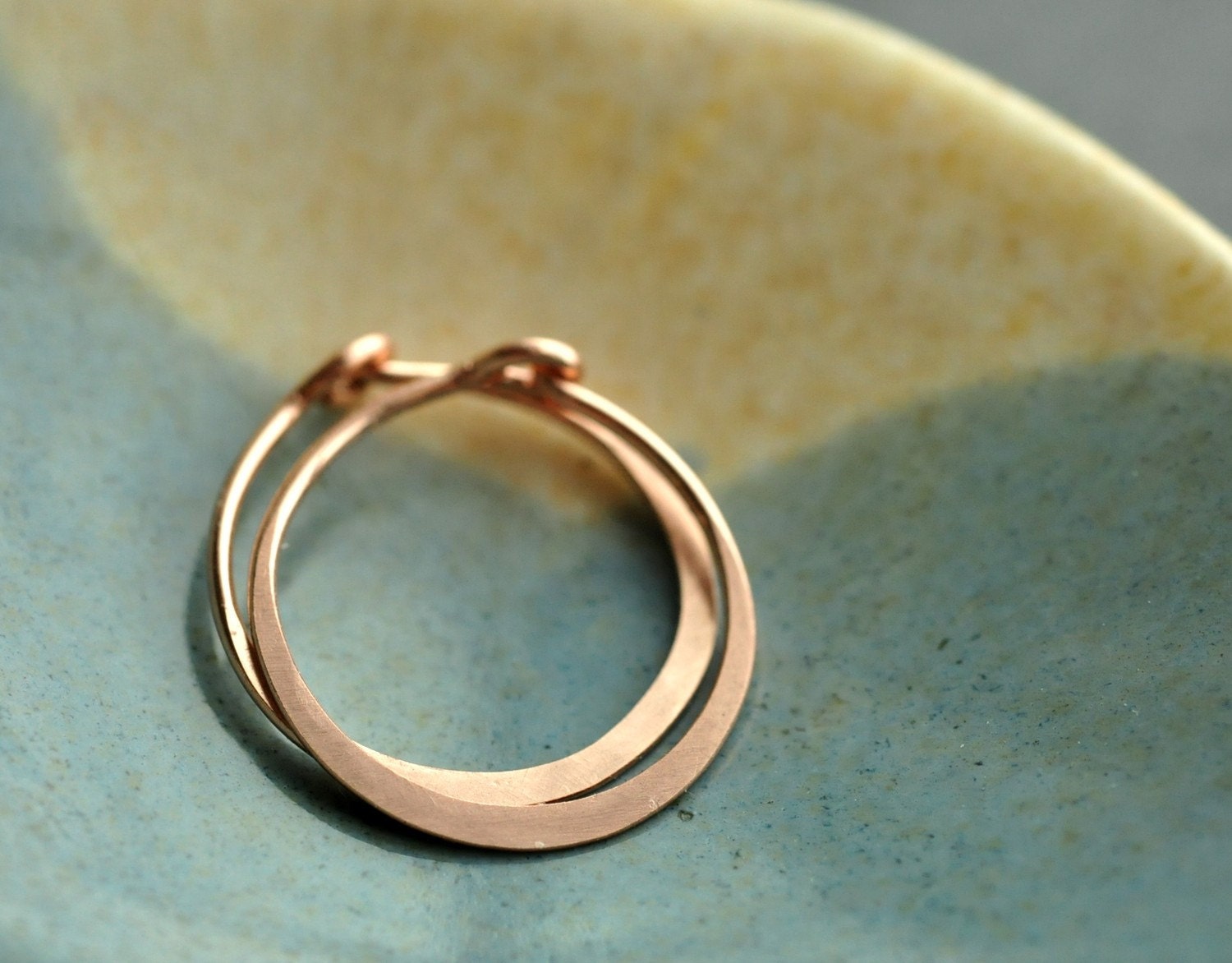 MINI (5/8 inch -16mm) solid 14K Rose Gold hoop earrings - yellow and white gold also available