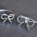TINY BOW sterling silver wire wrap ring