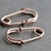 mini SAFETY PIN earrings in 14K Rose gold filled -- the cutest and smallest safety pin ever