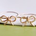 two (2) TINY BOW rope friendship rings - 14k rose gold filled /  14K yellow gold filled / sterling silver twisted wire