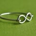Infinity Ring - sterling silver or gold filled