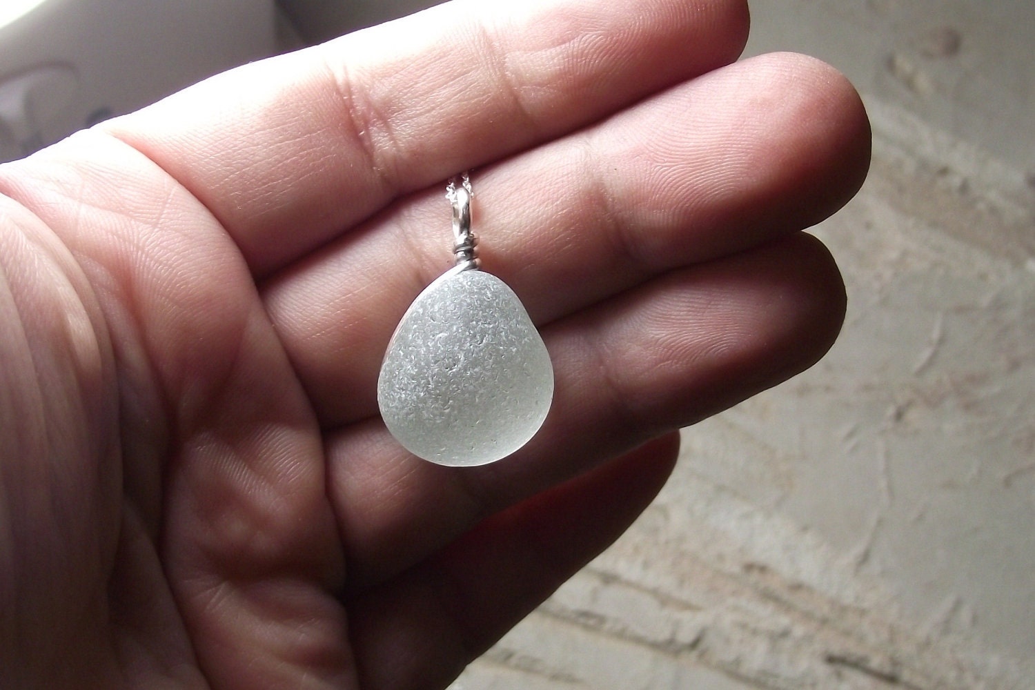 RESERVED FOR KATHY - Vanilla Kiss - Genuine Sea Glass Jewelry - Pendant Necklace