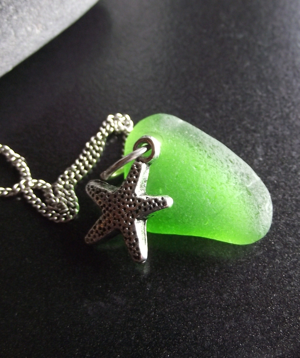 Patrick - Genuine Sea Glass Jewelry - Starfish Necklace