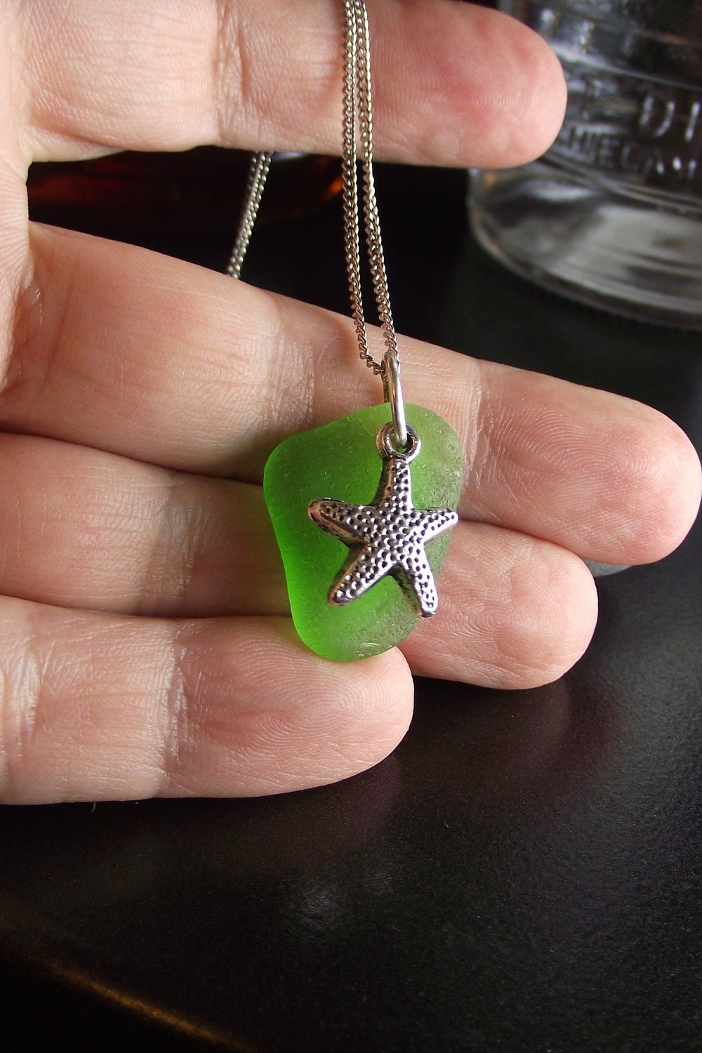 Patrick - Genuine Sea Glass Jewelry - Starfish Necklace
