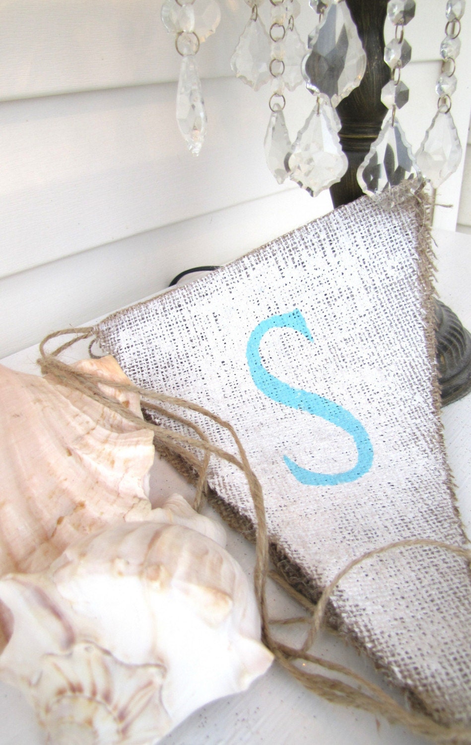 SUMMER Painted Burlap Banner