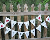 just married....Glittered Wedding Burlap Banner