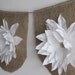 White Blooms.....on Burlap