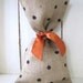HALLOWEEN Poka Dot Burlap Gift Treat Bag Set with ORANGE ribbon
