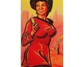 Va-Va-VOOM UHURA, original Star Trek painting by John Tebeau
