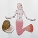 Fig. 1 Lost Pearl - articulated paper doll set with 11 silver brads