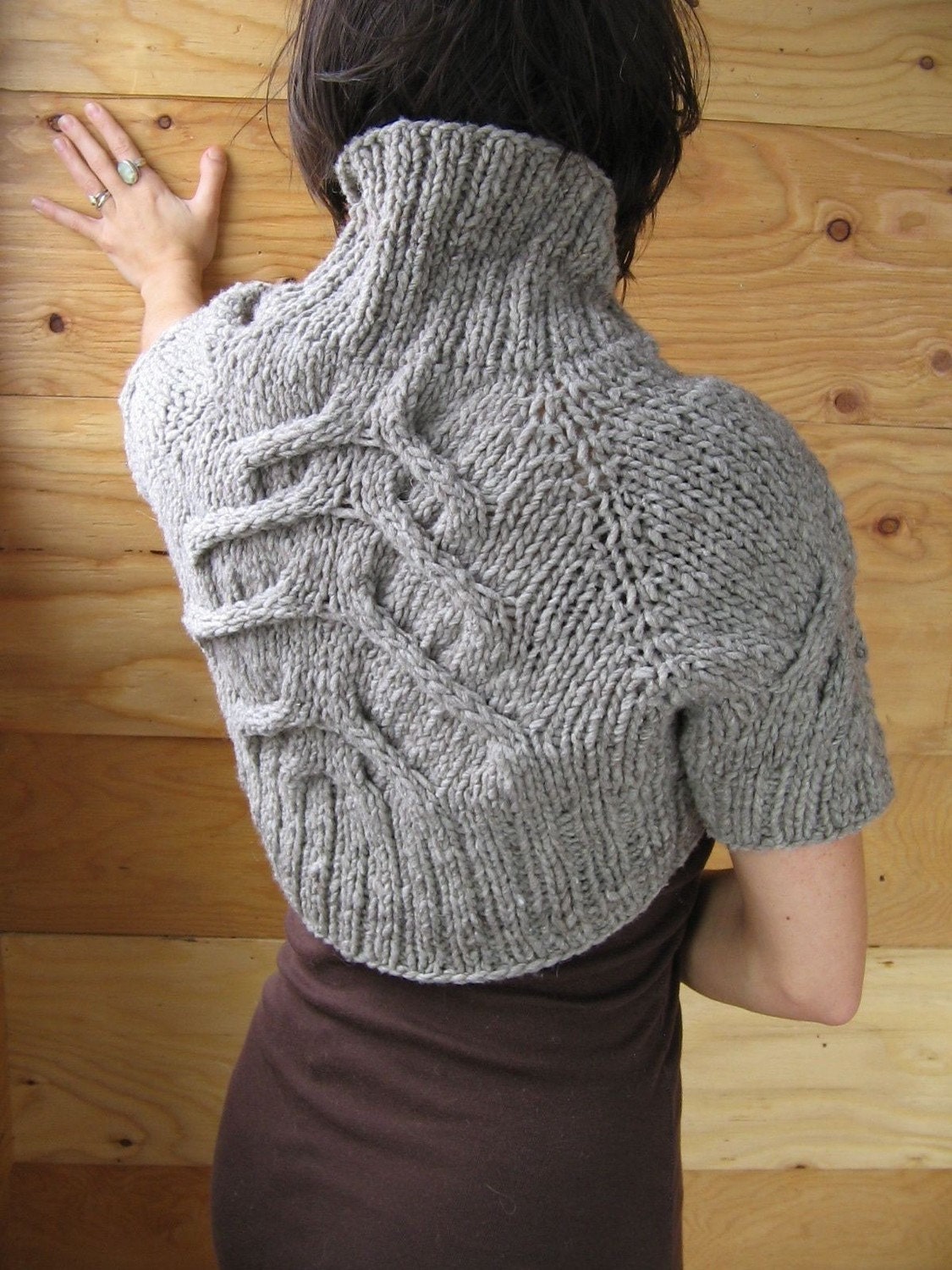 Knitting Pattern PDF Backbone Shrug