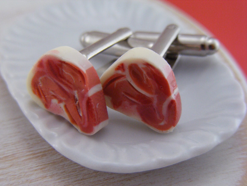 Raw Steak Cufflinks