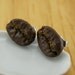 Coffee Bean Studs / Post Earrings