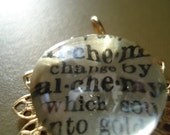Alchemy Pendant Bubble Glass Pendant on Brass Filigree