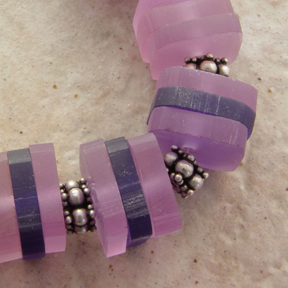 Handmade Bracelet, Shades of Purple