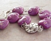 Handmade Jewelry, Luscious Orchid Glass and Hill Tribe Silver