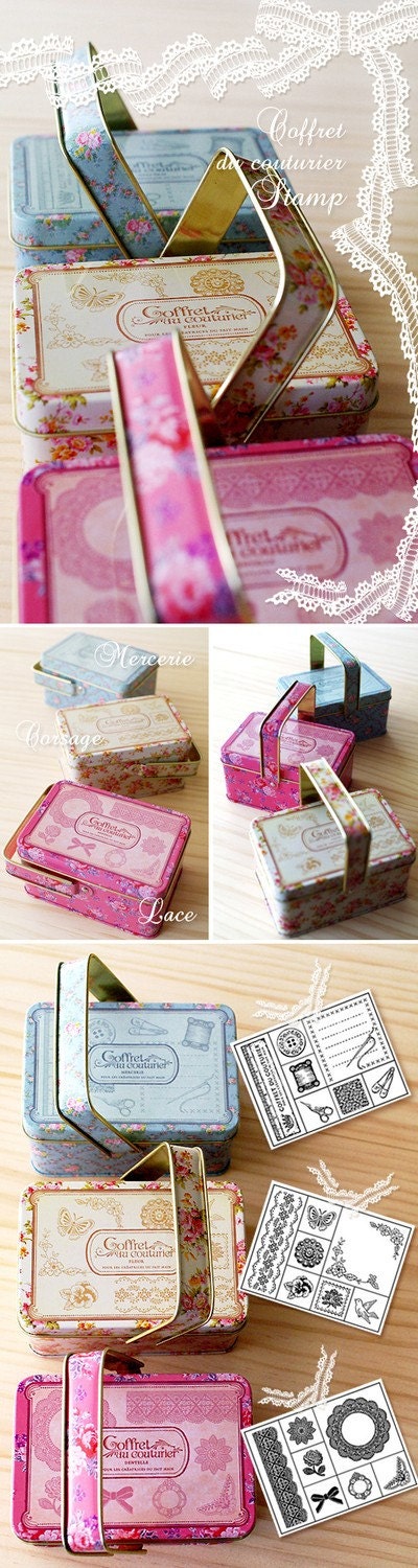 NEW - Basket can stamp set - Lace