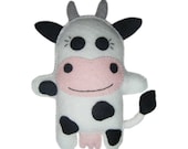 Hand Stitched Felt Cow Doll - Clarabell