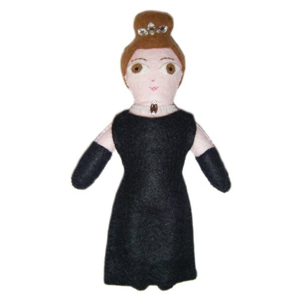 Felt Audrey Hepburn Doll - Made to Order