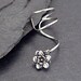 Sterling Silver Flower EAR CUFF - Handcrafted PETALS
